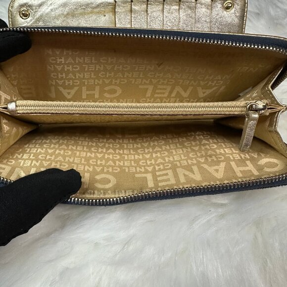 ❌SOLD❌ Authentic Chanel Denim CC Zip Around Zippy Continental Wallet - Picture 11 of 17